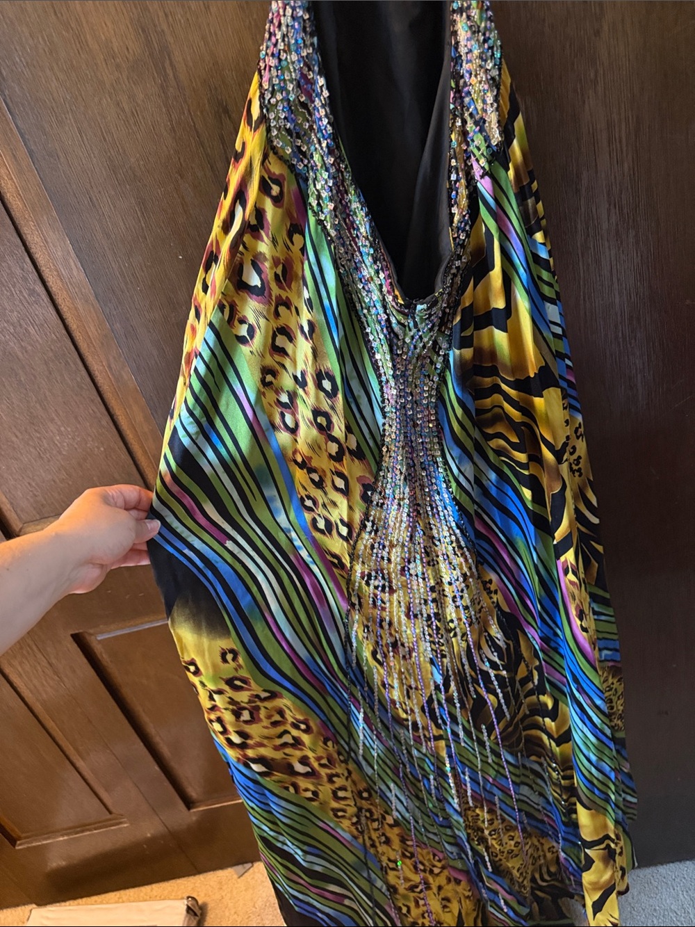 Cache Yellow, Blue, Green and Purple Printed Maxi Dress - Picture 6 of 8